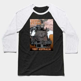 Retro Railway Travel Australia_03 Baseball T-Shirt